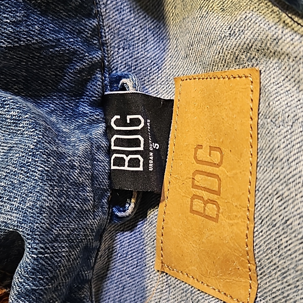 Bdg Patchwork Oversized Denim Jacket Sz Small Lik… - image 6